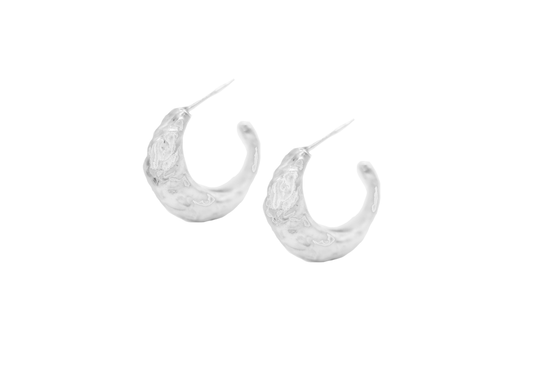 Half Moon Earrings Sterling Silver