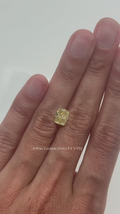 69846 Cushion 2.04ct FY VVS2