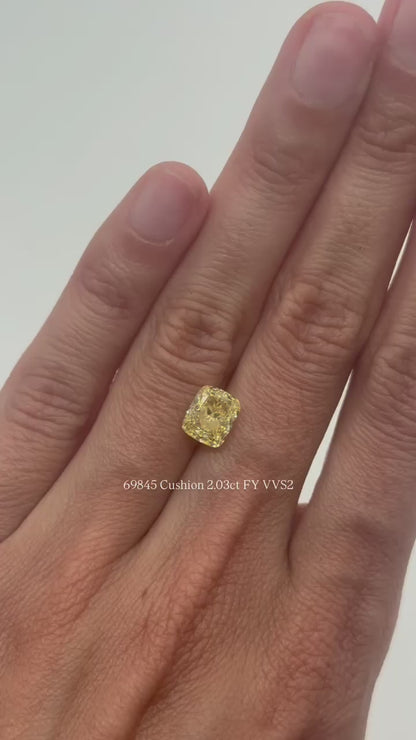 69845 Cushion 2.03ct FY VVS2